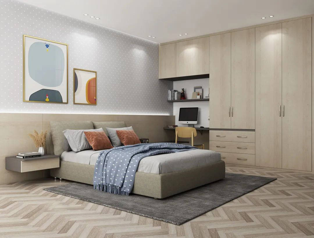 床头柜还能玩出花来?来看看别人家的设计_衣柜_梳妆台_卧室