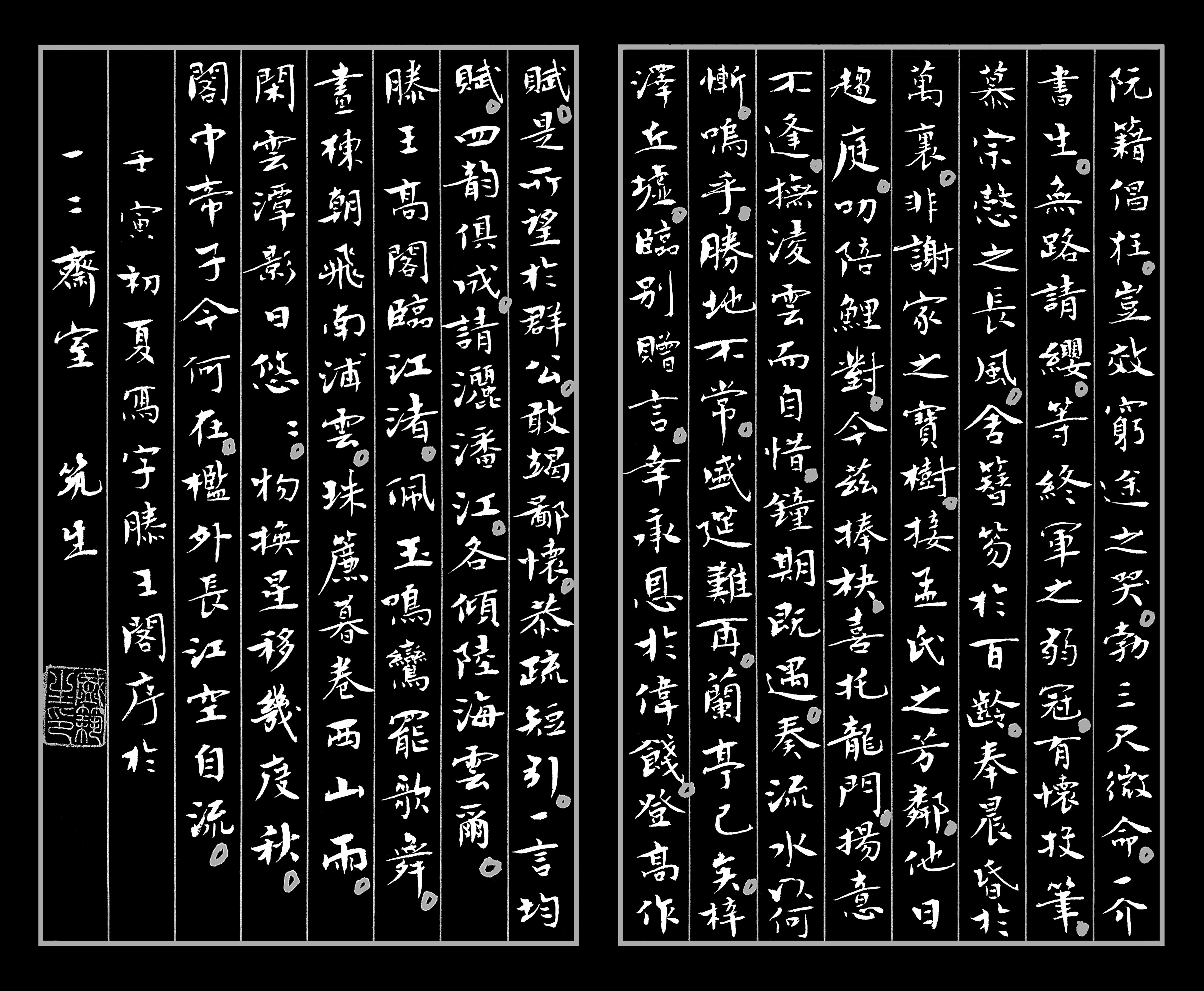 小楷书法作品欣赏《滕王阁序》局部