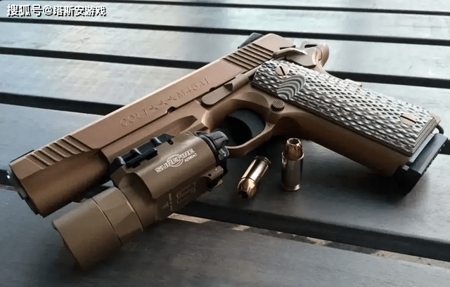 45acp弹药)柯尔特手枪弹药,弹匣容量8发,有效射程50米,m45a1实际上就