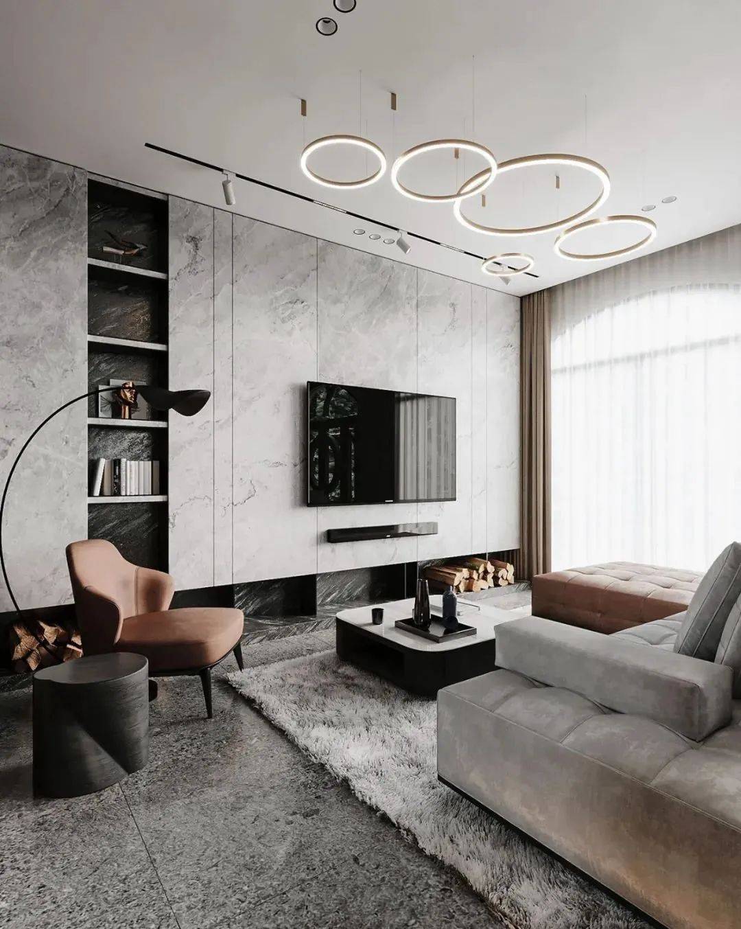 绿色家装饰|28款大气电视背景墙案例,惊艳!