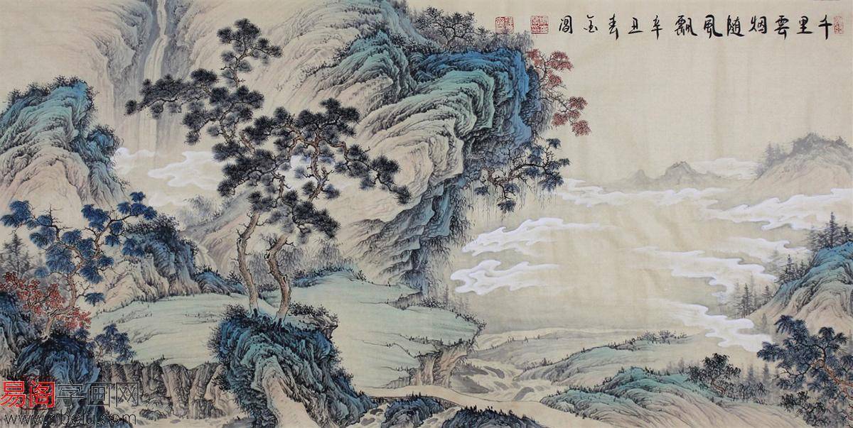 周金阊老师,涉猎广泛,山水,花鸟,人物皆精,他对小