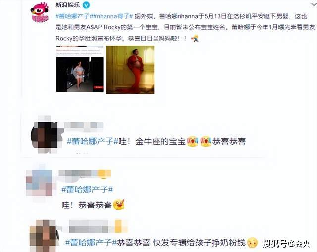 巨星蕾哈娜平安生儿子 与男友至今未婚 曾挺9个月大肚下海游泳 网友 孩子 母亲