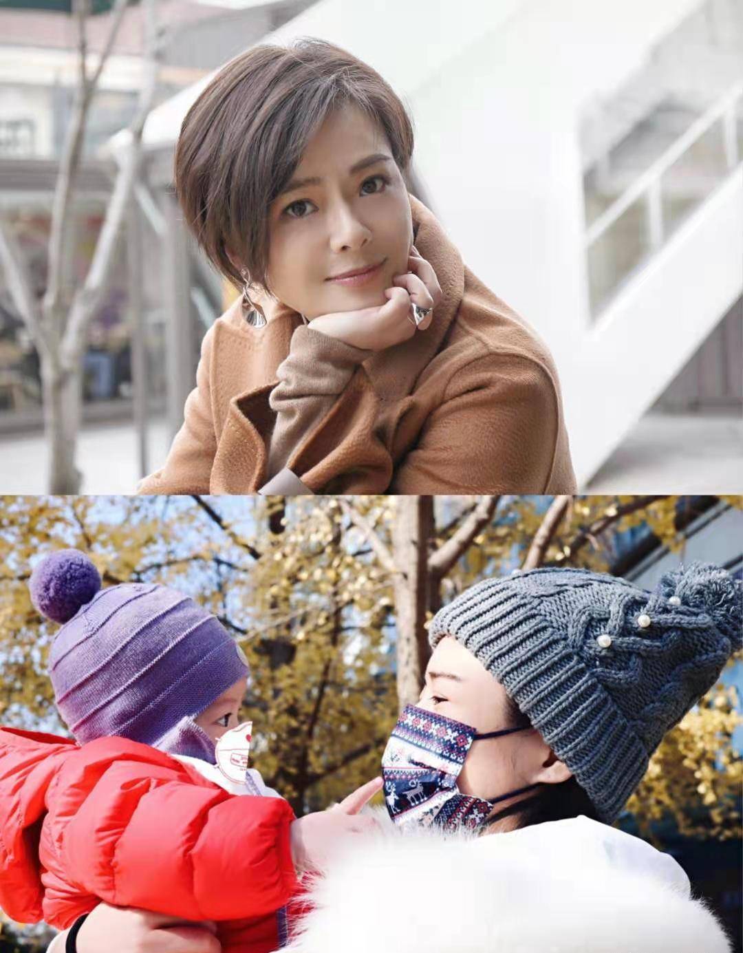 卫视一姐,生娃后短发复出不敢认,与女儿对视萌翻天_陈辰_妈妈_余笛发