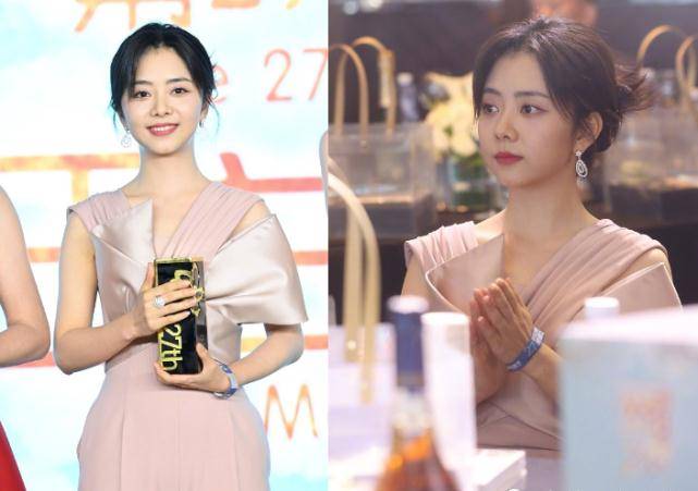 原创白玉兰奖酒会毛晓彤惊艳谭松韵可爱热扎依红色吊带太时尚