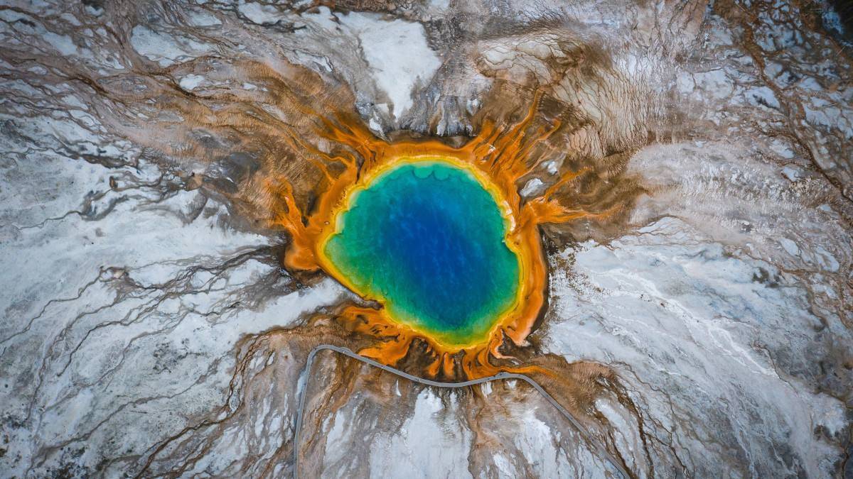 美国黄石公园超级火山图片