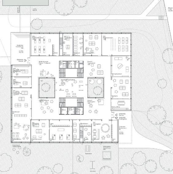 线稿风的图纸其实我们见得很多了,毕竟用cad布置完后出图就是线稿的