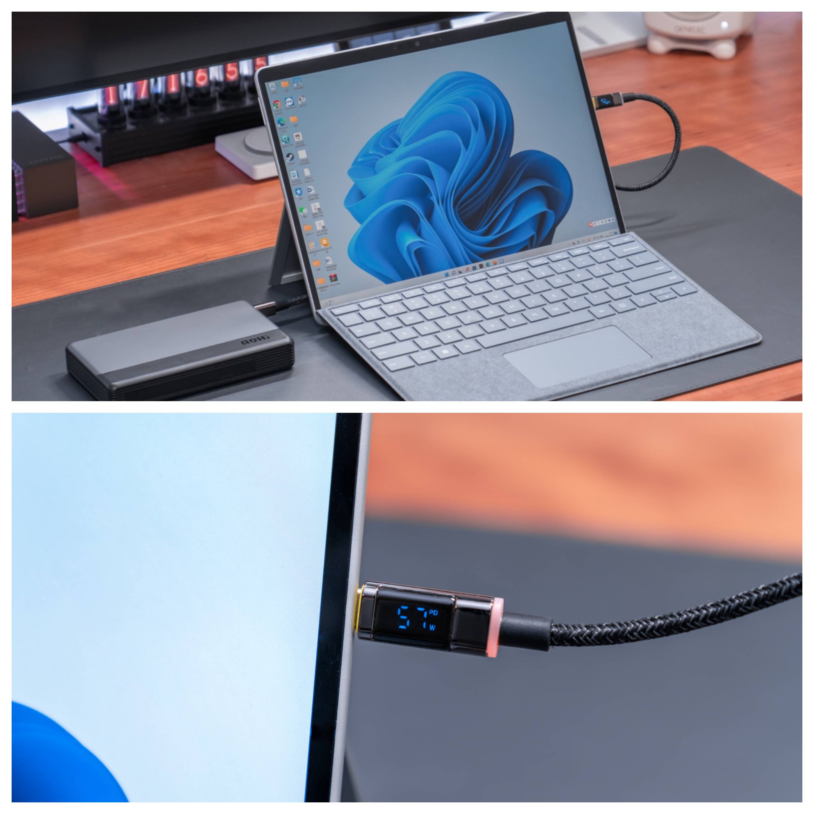 Aohi 数显快充线原来这么好玩?兼评 40W 双 C 口充电器