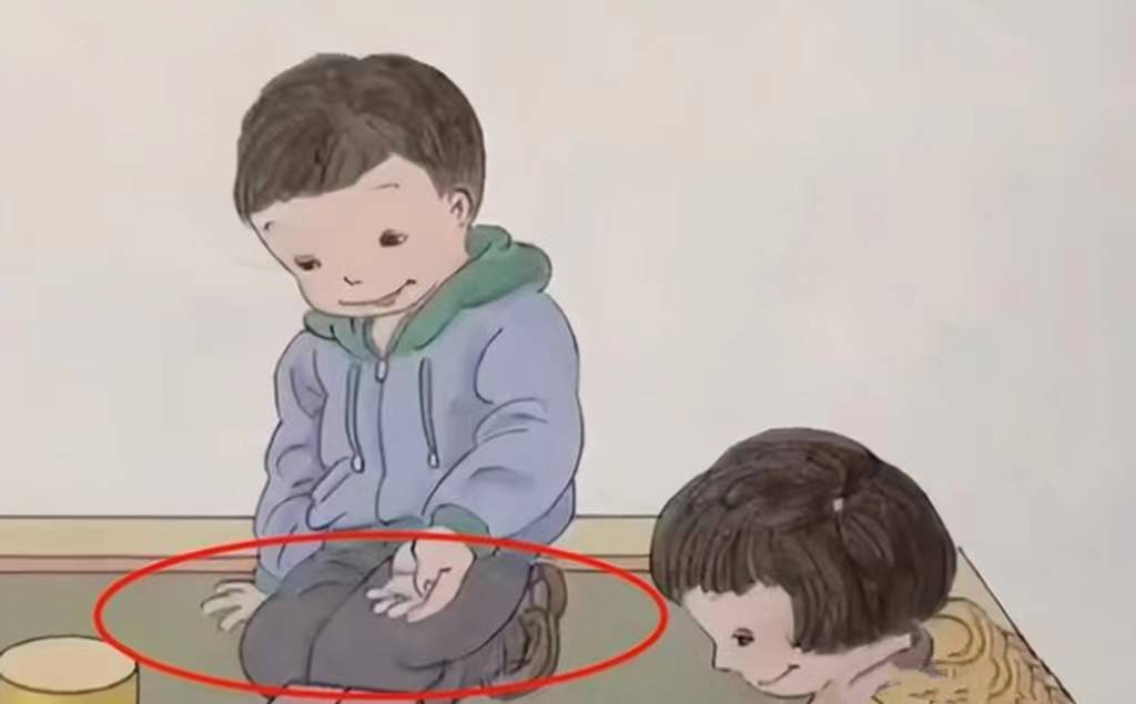 原创一年级学生课本再现争议很多小朋友都是跪着你觉得正常吗