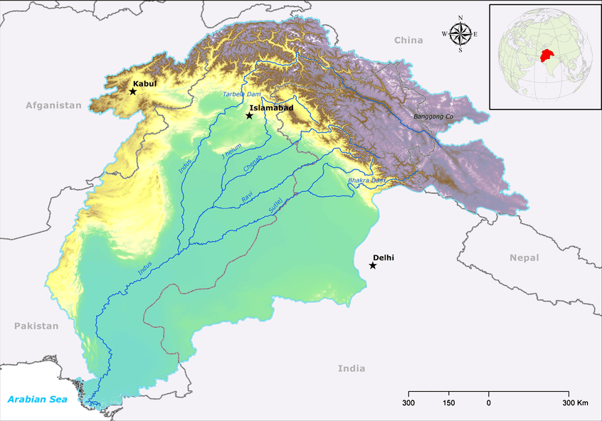 巴基斯坦河流分布图片
