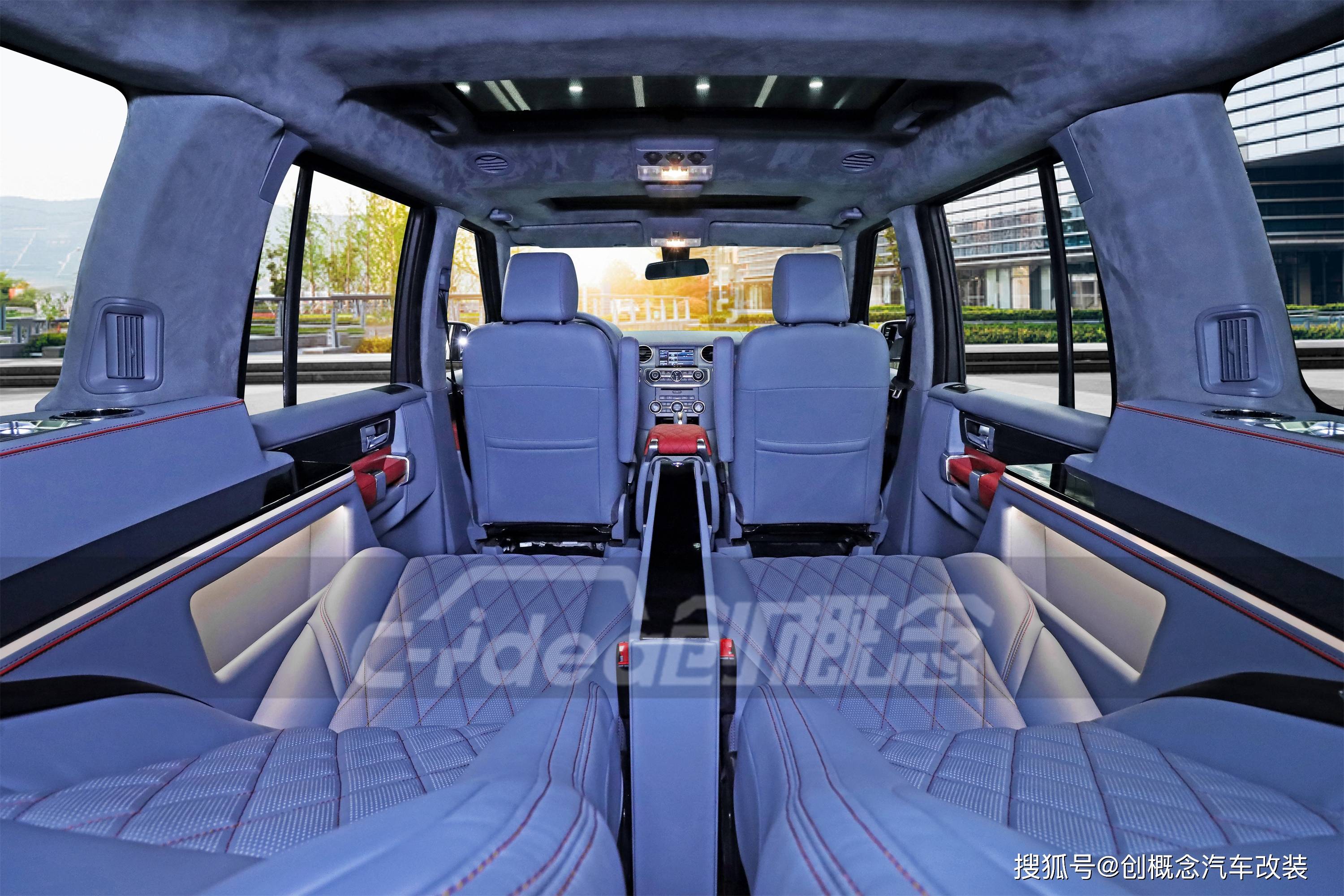 路虎发现内饰改装-改装埃尔法航空座椅案例图