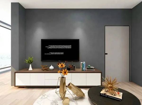 电视背景墙简单刷漆图片
