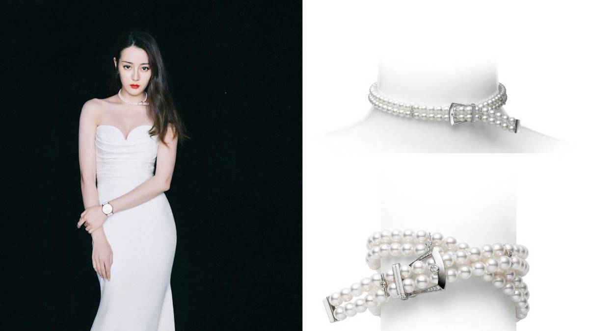 戴珍珠的迪丽热巴有多美,进来看看就知道了_项链_造型_白珍珠