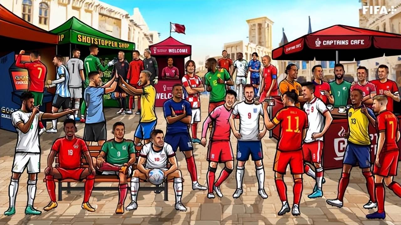 卡塔尔世界杯官方海报发布孙兴慜和凯恩二人居然占c位