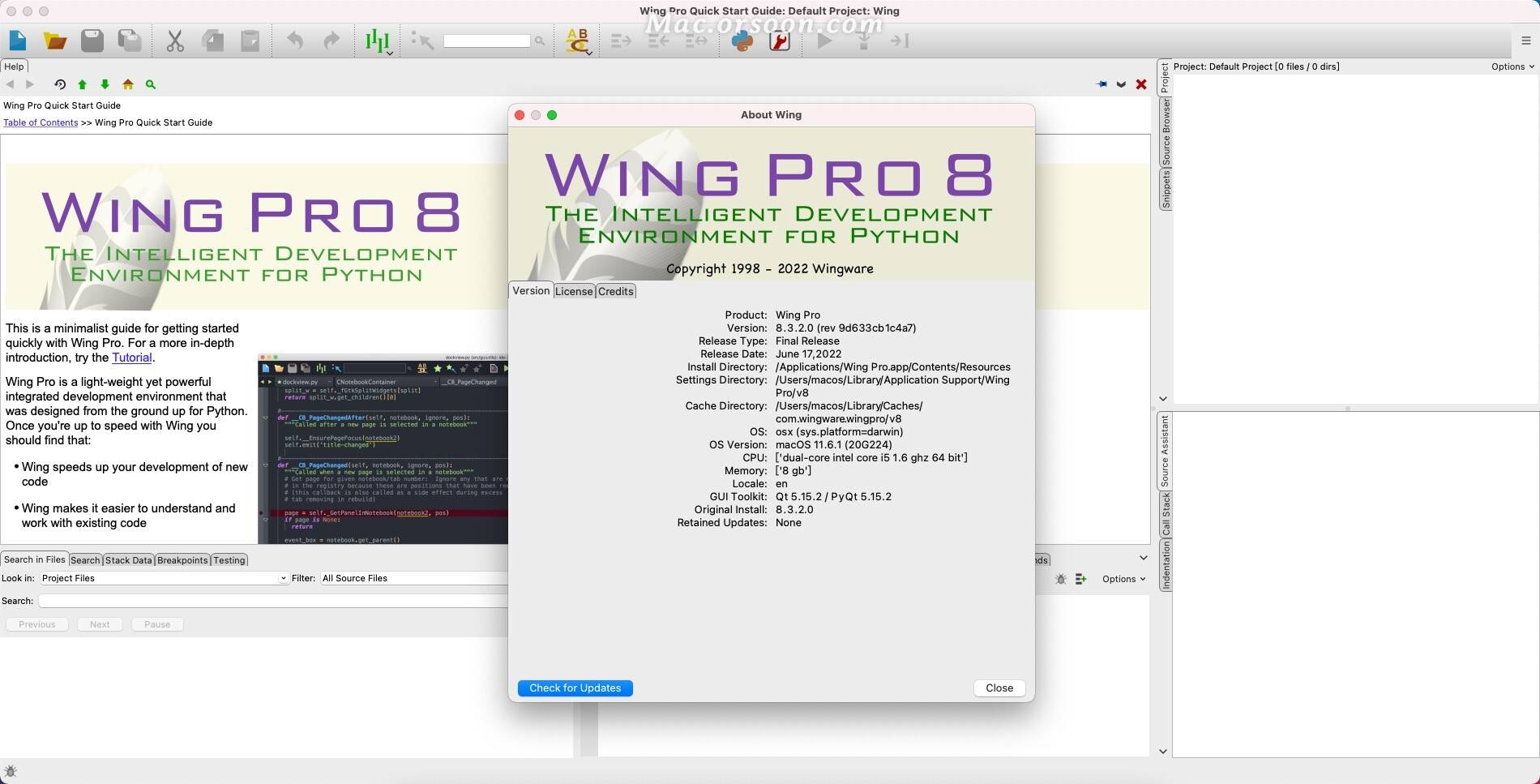 Python开发工具：WingPro 8 for Mac(附激活工具）