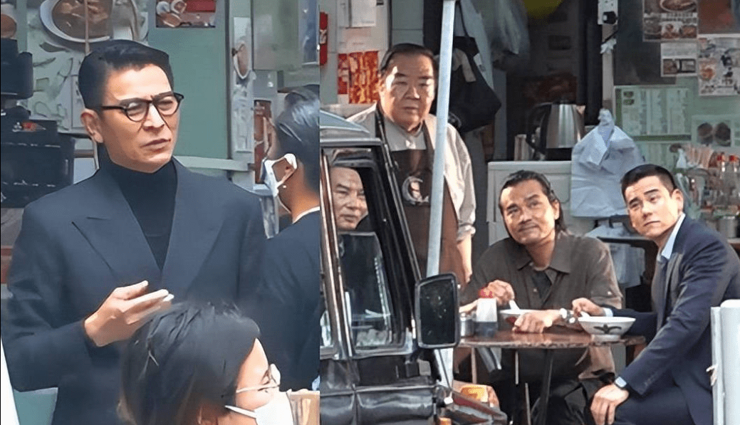 60岁刘德华近况曝光,穿西装戴眼镜造型严肃
