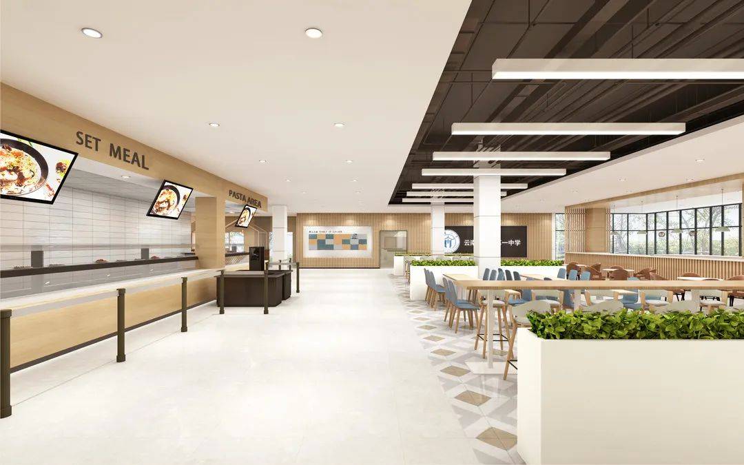食堂校园的第二大脑云南玉溪一中学生餐厅升级设计