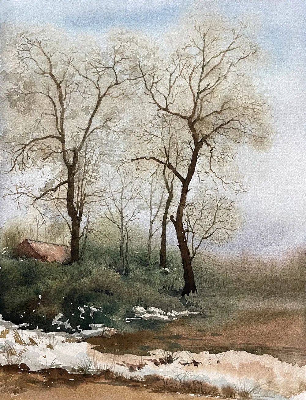 至真至美–高强水彩画线上云个展_作品_速写_中国