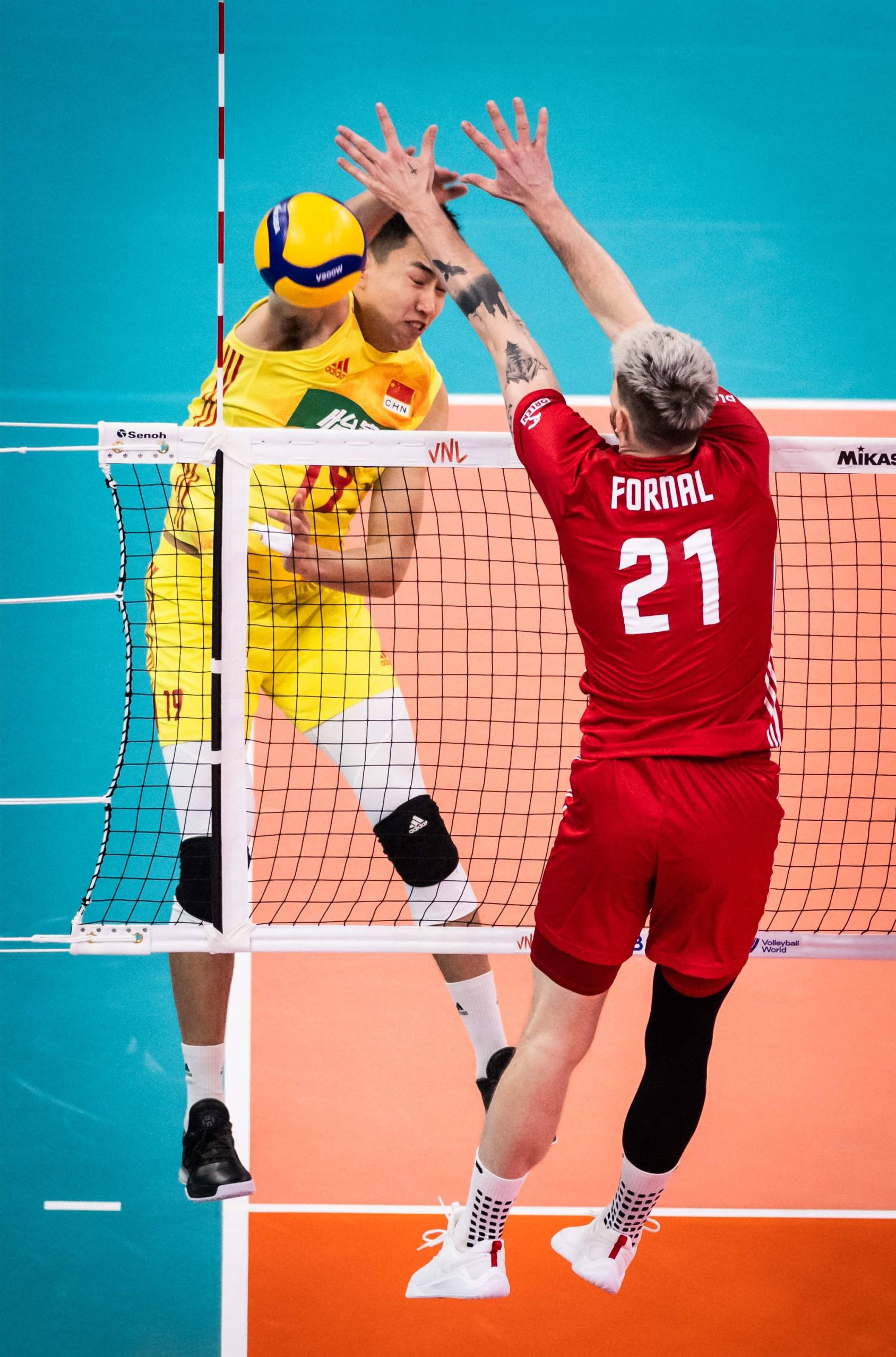 原创世界男排联赛中国03波兰技术统计只有张景胤一人得分上10