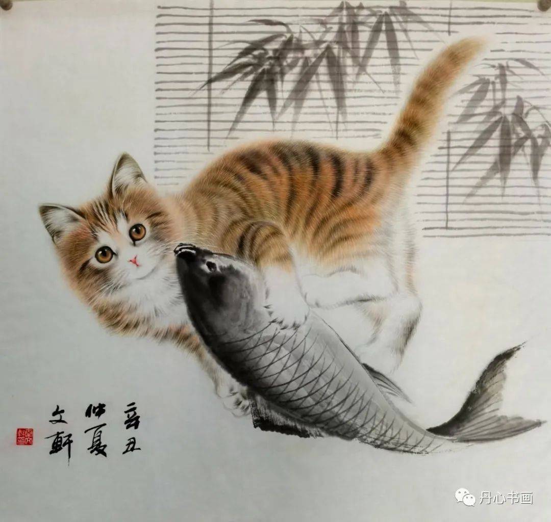 形态逼真,生动自然|画猫名家秦文轩_中国_绘画_作品