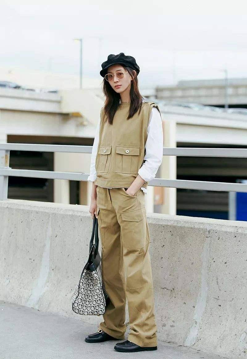 原创女明星工装风穿搭大比拼江疏影帅气杨紫可爱最服李沁配色高手