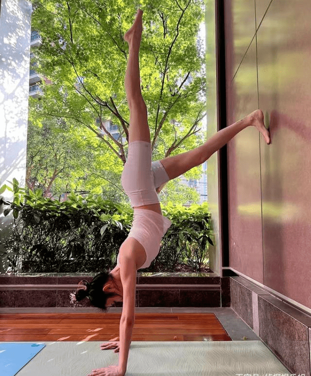 原创奚梦瑶久违晒健身美照倒立下腰一展迷人身姿细腰长腿抢镜
