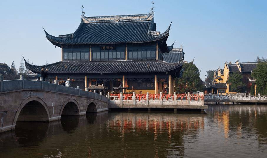 江苏最低调的寺庙，隐藏在周庄水面之上，被称为“水中佛国”