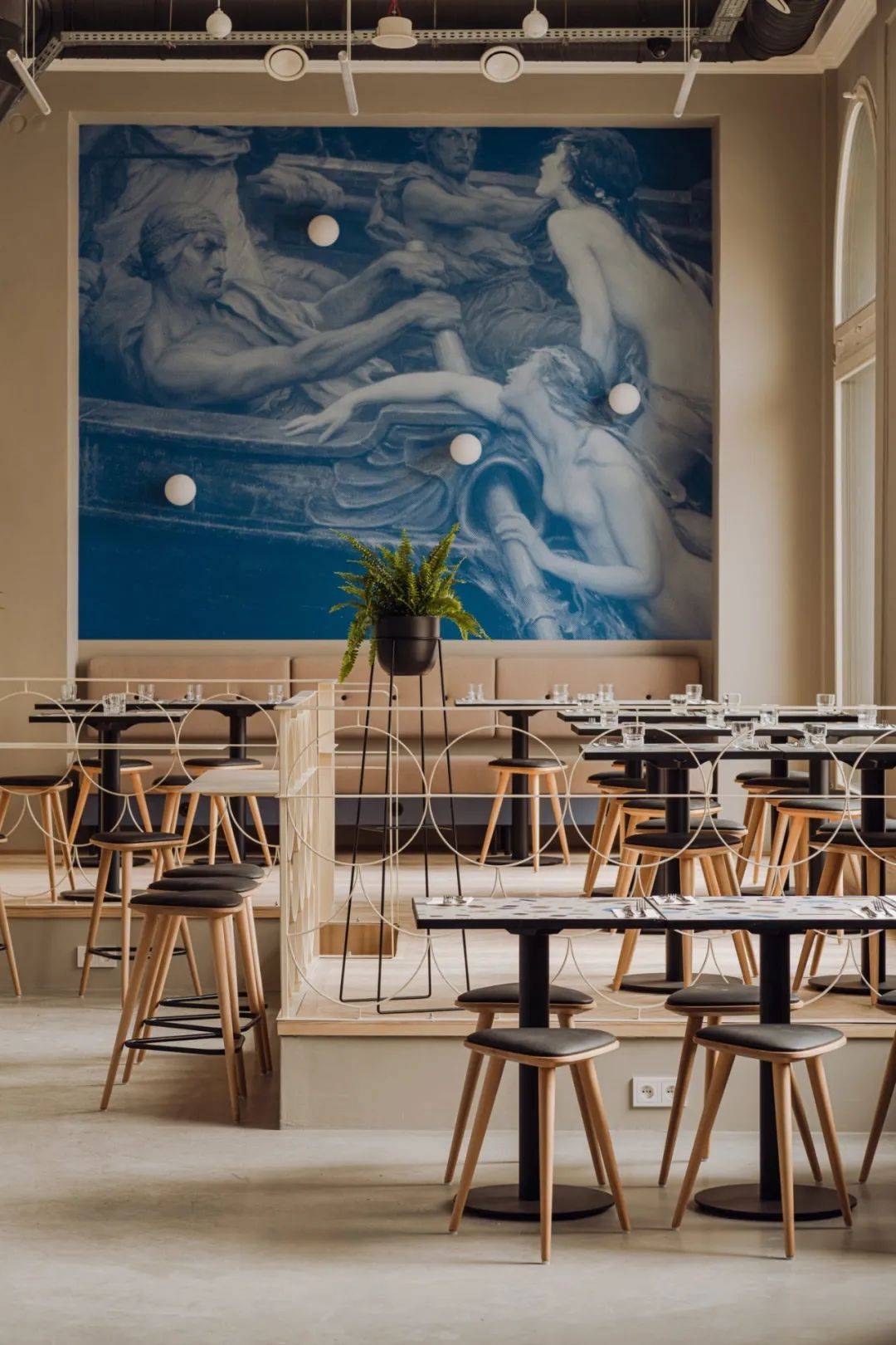 夏日海滩风清凉感餐厅设计