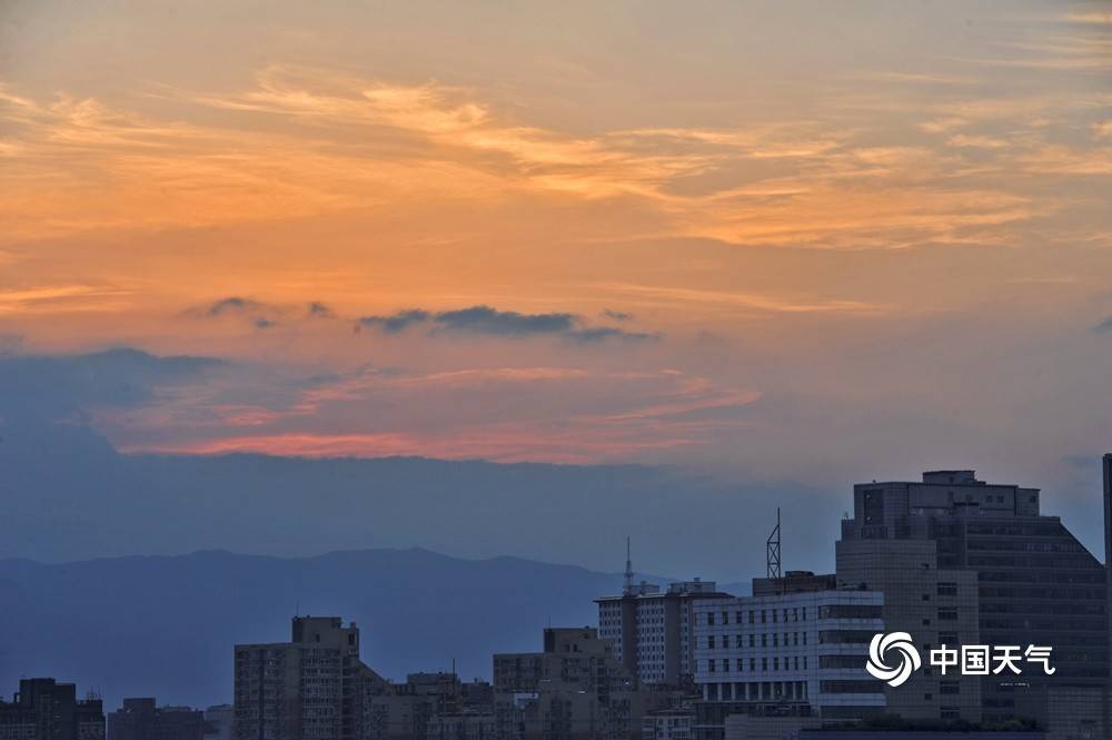 北京晚霞 西山图片