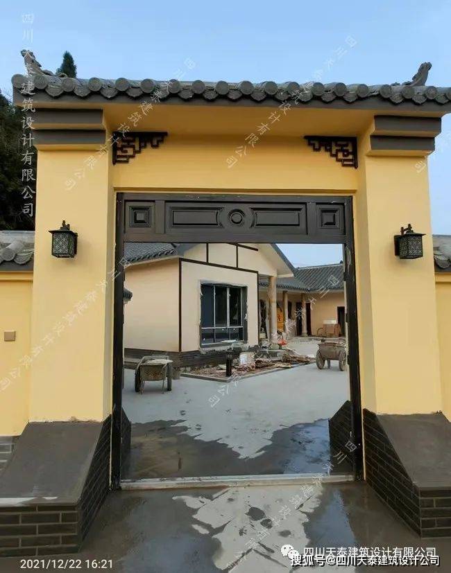 四川宜宾徐州区李府一层新中式乡村别墅完工实景 乡村自建养老房_李