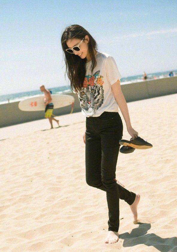 倪妮太厉害了穿平底鞋的效果比高跟鞋还好显高10cm不是事