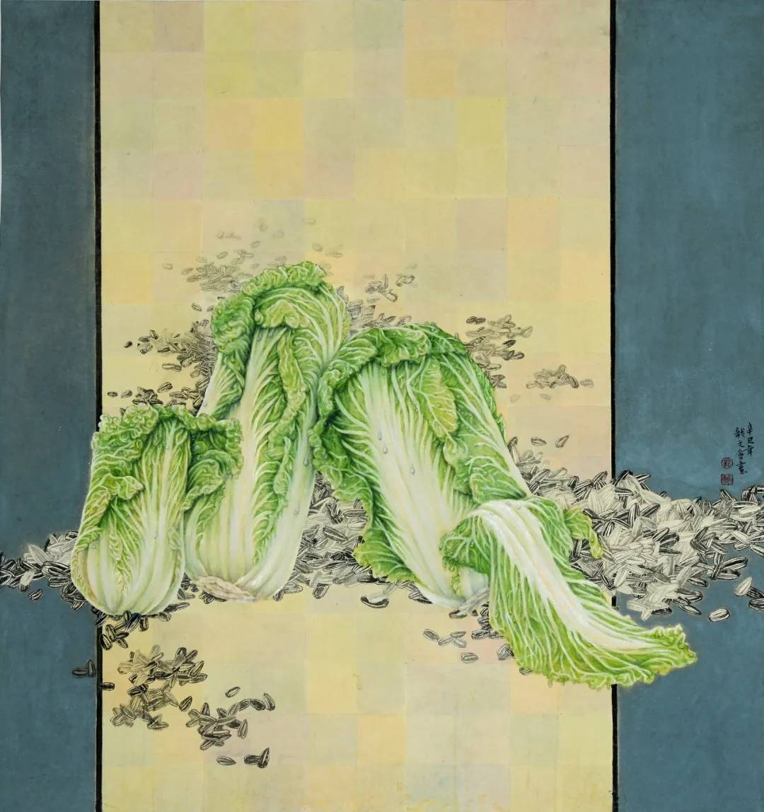 千里菜园,只此翠绿:中国工笔画白菜王龙文会作品欣赏_cm_极致_艺术