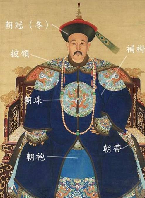 清代不同品级的官员,在冠服和仪仗方面有何等级区别?_朝冠_武绣_文绣