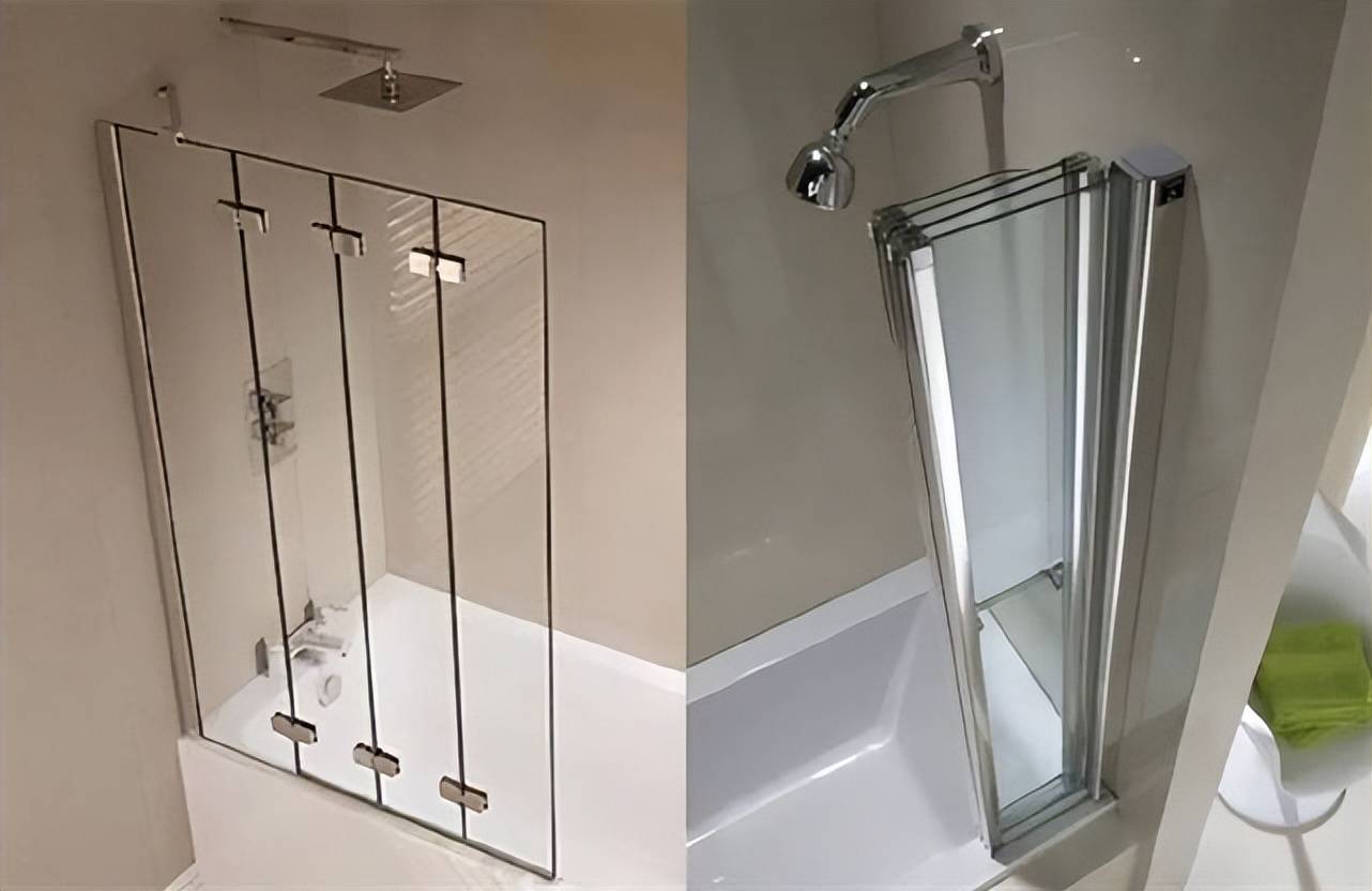 卫生间3㎡,淋浴区装折叠门干湿分离,往墙边一推不占空间好清洁_玻璃