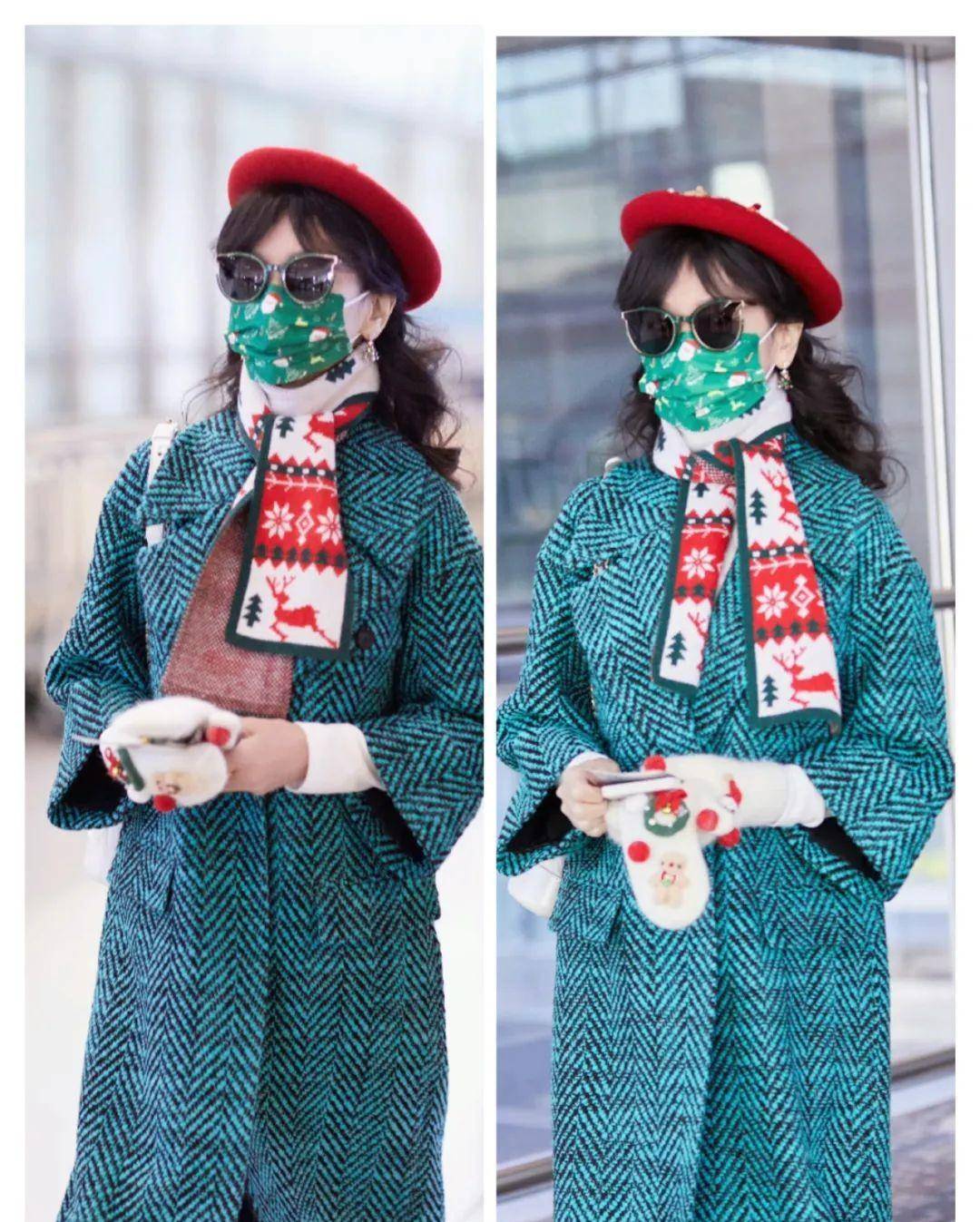 赵雅芝的红色服饰穿搭,鲜艳的优雅,还有不少的活力时髦_裙装_服装