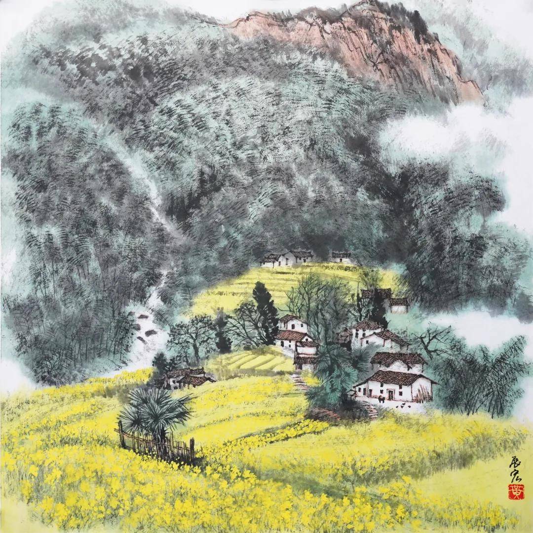 黄展宏:寄情田园,远离尘嚣_cm_山水画_作品