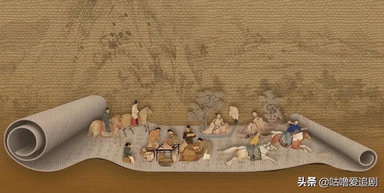 的《虢国夫人游春图》,唐代孙位的《高逸图》,南宋李嵩的《货郎图》