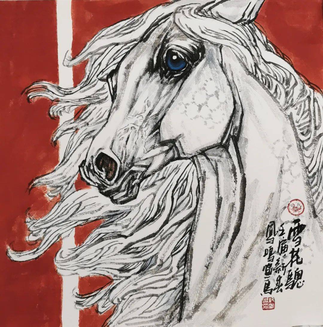 "燃情逐梦"画马名家纪凤鸣艺术作品赏析_中国_山东_美术家协会
