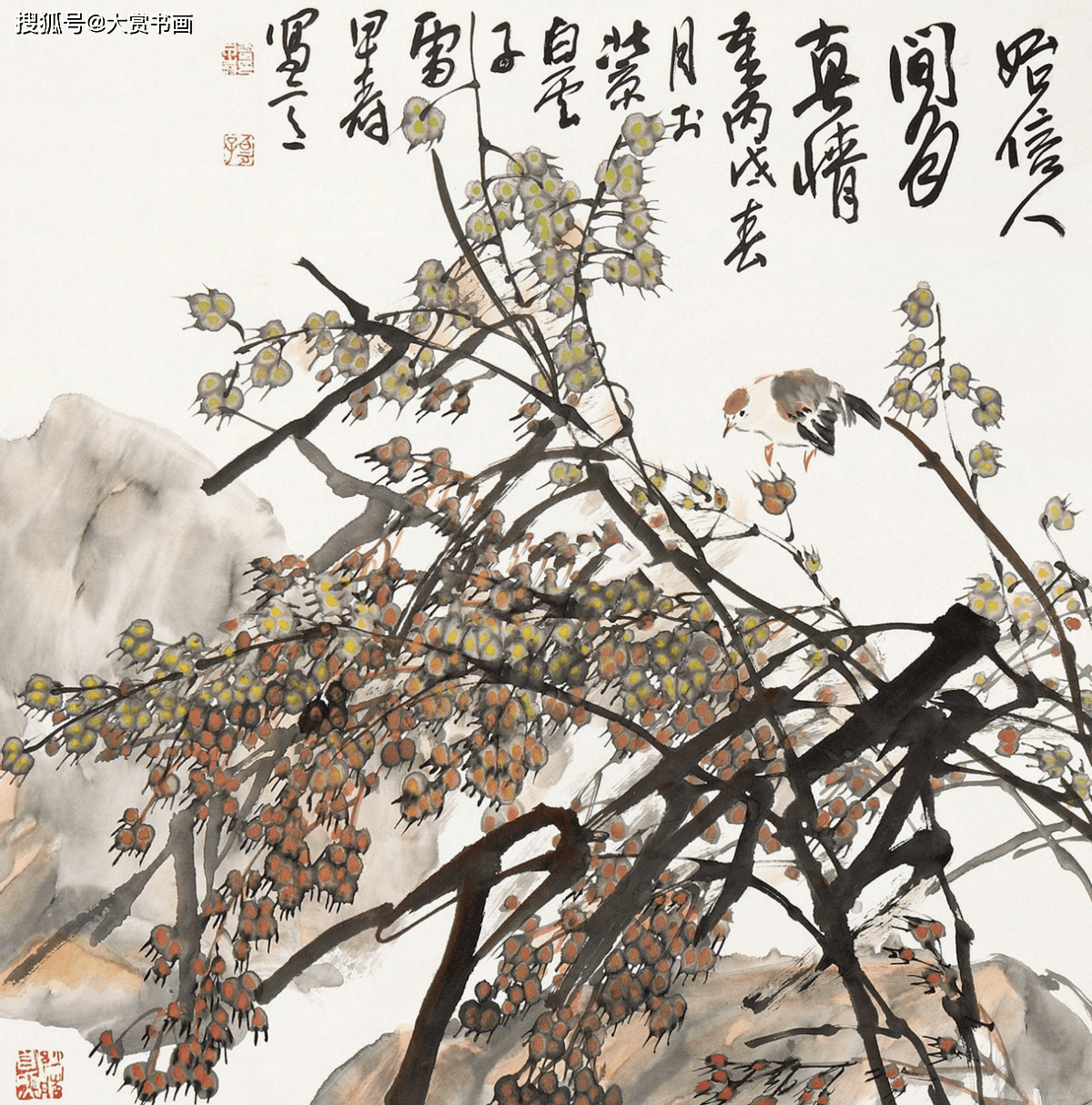 雷甲寿:野稻谷中国画第一人,为花鸟画提供了一种新的艺术风格_作品