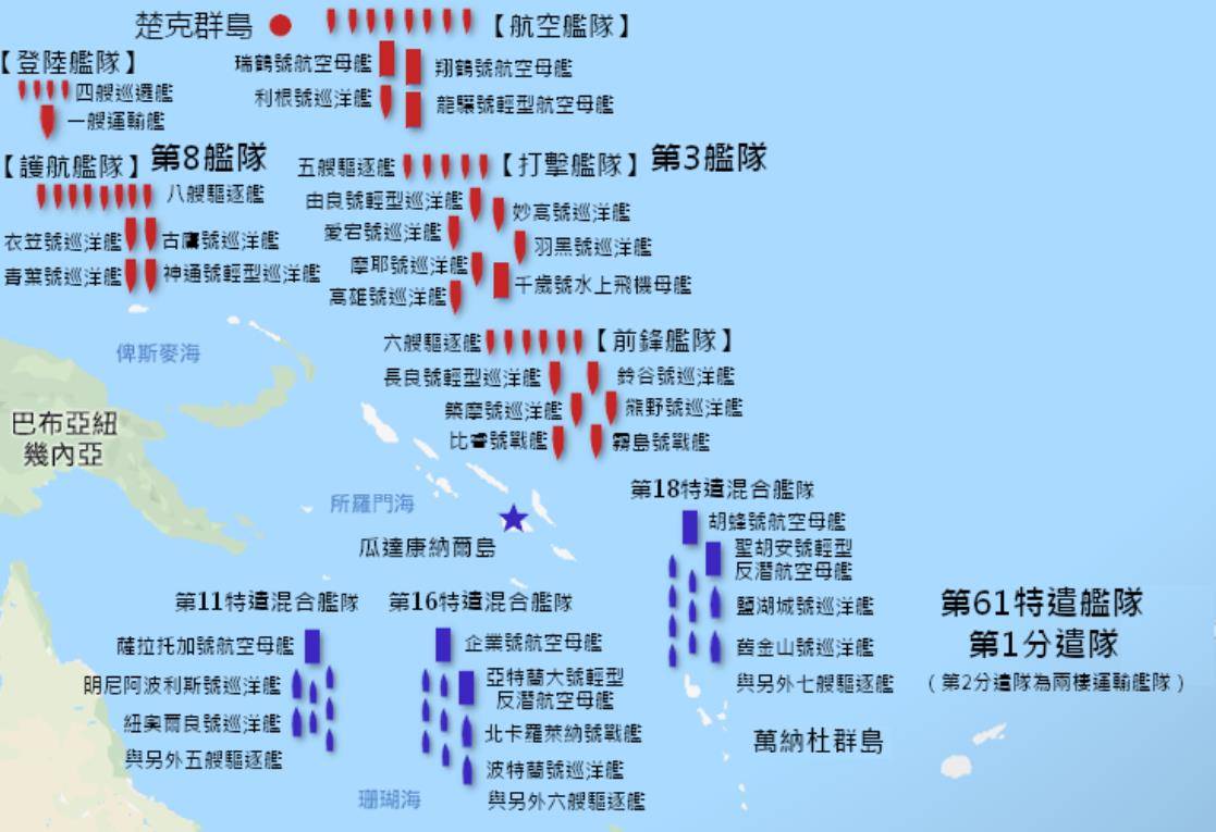 而第1分遣隊又分為薩拉託加號航空母艦領軍的