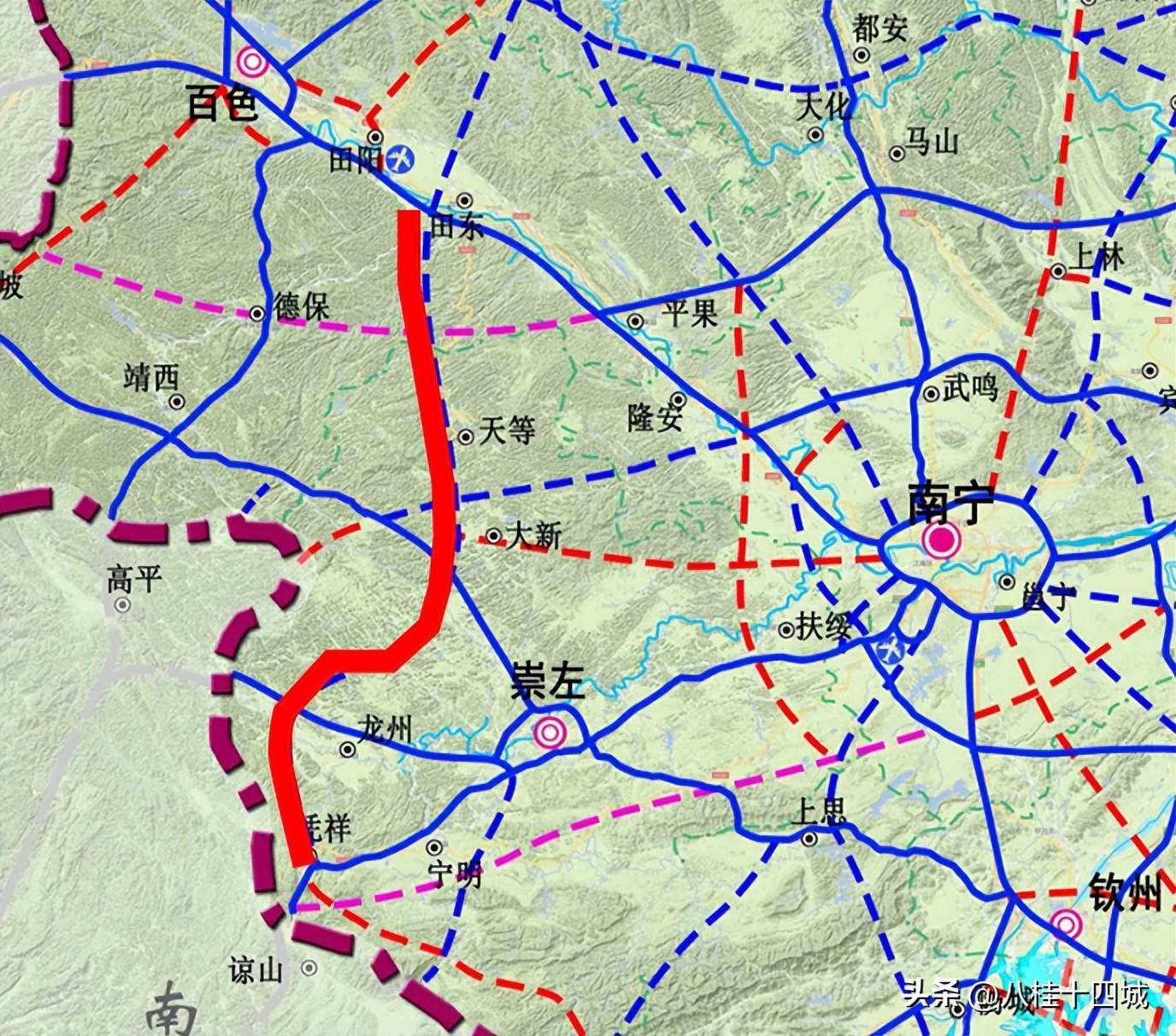 天等至巴马高速公路图图片