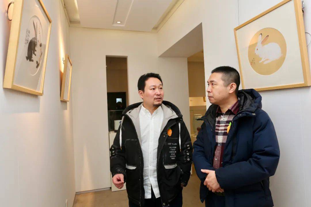 津南区"玉兔迎春"展览在天津市非遗传承保护单位观照轩开展_赵彦_李旺