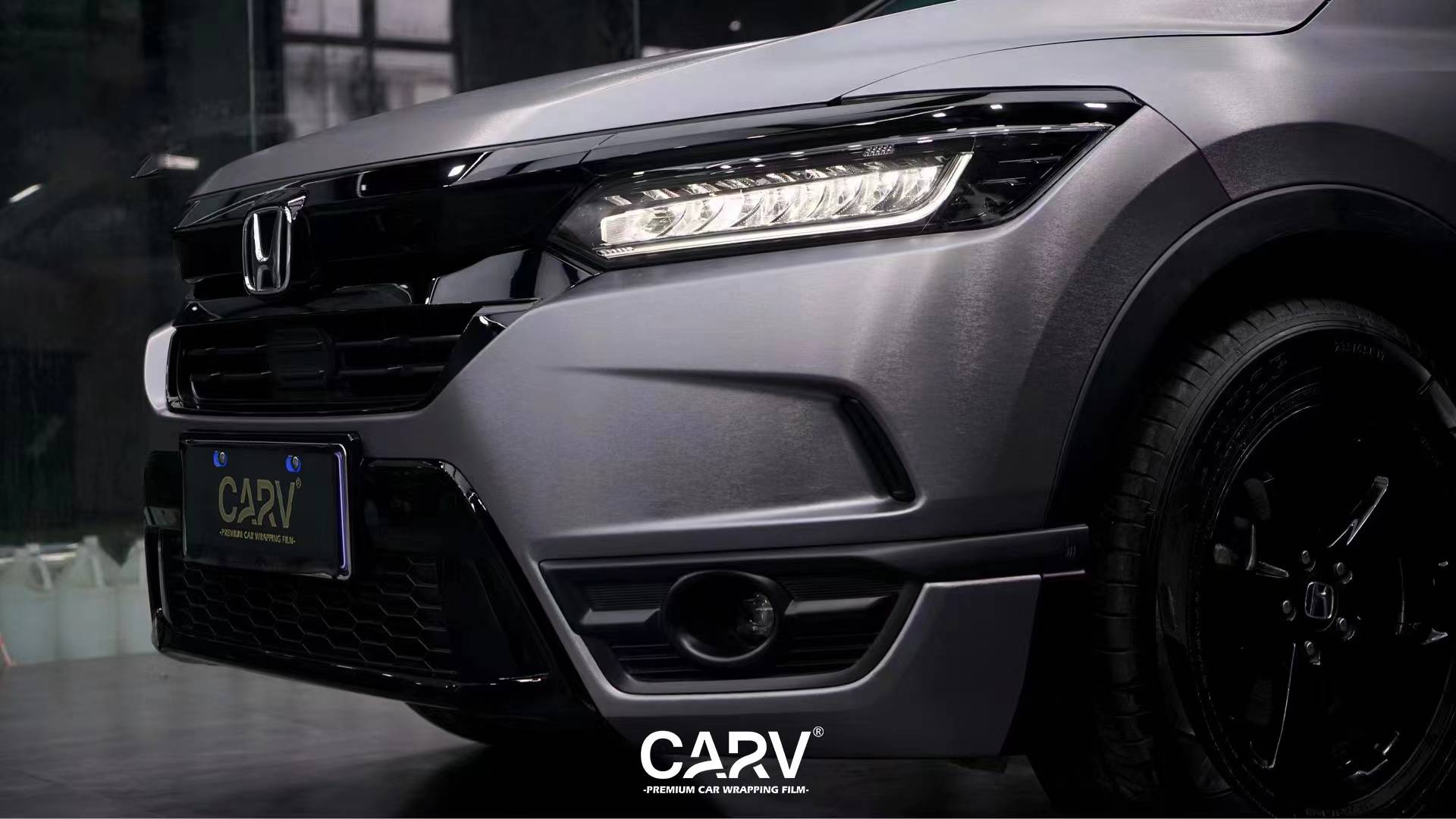 本田皓影卡孚改色膜拉丝金属铁灰,精简素雅_搜狐汽车_搜狐网