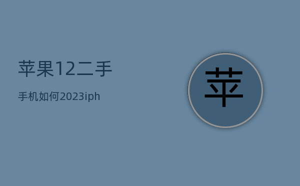 苹果12二手手机若何