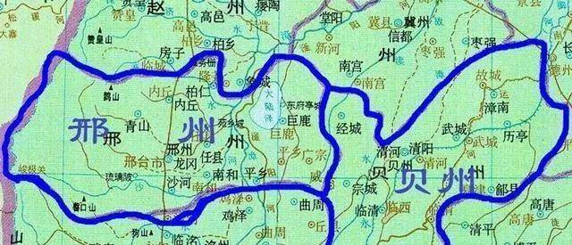 (屬今邢臺境內的二縣,即今南宮新河等2市縣)冀州(2)——南宮,堂陽(屬