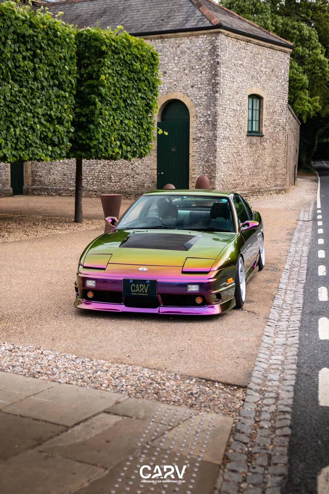 nissan180sx卡孚改色膜白金雅丹红,红色系改色膜天花板_搜狐汽车_搜狐