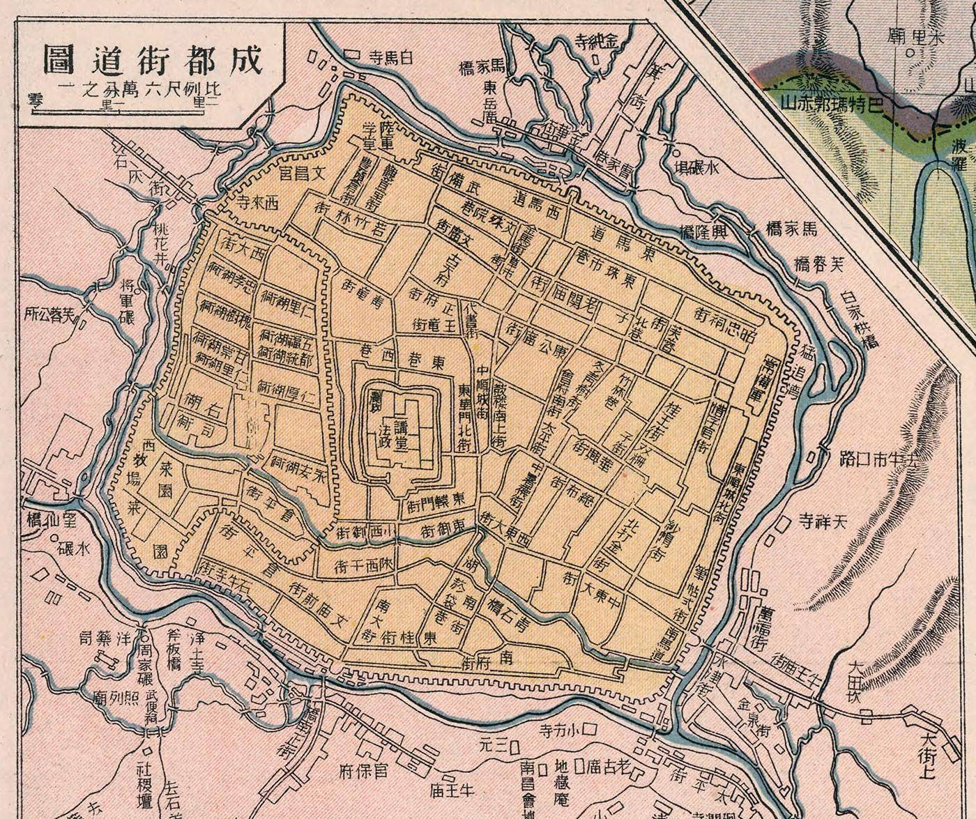 1917年,四川省老地图,精确到镇村,快看看有您老家吗?