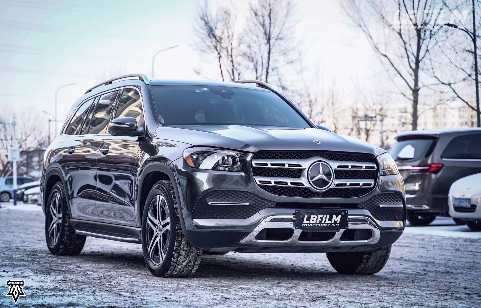 奔驰gls450-lb改色膜液态金属深邃灰,冷硬不失内涵_搜狐汽车_搜狐网