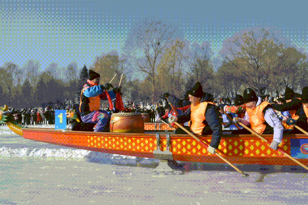 江城年味浓 吉林市冰上龙舟公开赛热热闹闹迎元宵_比赛_体育_项目