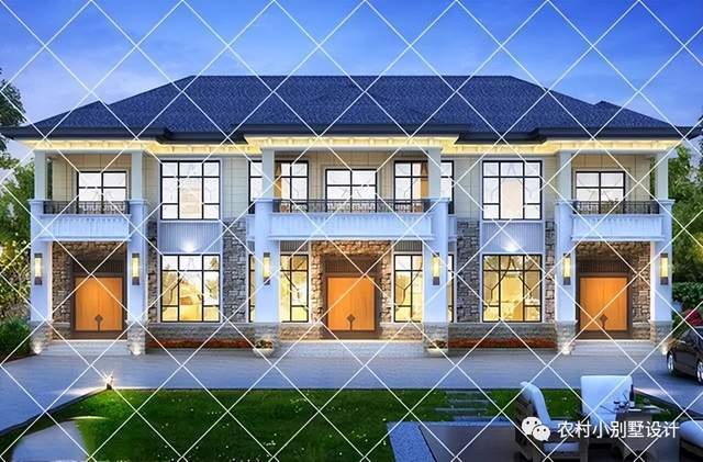 双拼别墅推荐,家有兄弟就这样建房,气派经济感情好_农村_户型_设计