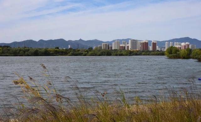 沿着平整宽阔的道路向北步行5分钟,转过一个拐角便能到达京华水韵和